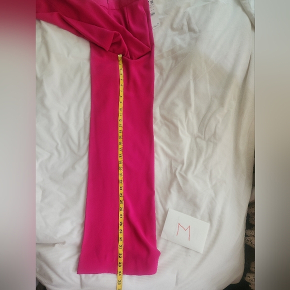 Zara Co-ord Set tuxedo collar blazer + Pants Zw Collection neon fuschia sz M NWT - Picture 14 of 16